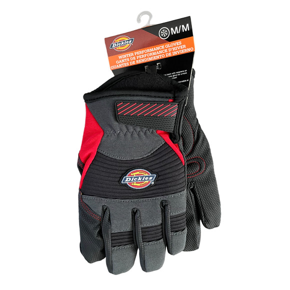 Dickies Men's Black Performance Diamond Winter Gloves with Neoprene Flexpoints - Picture 3 of 6